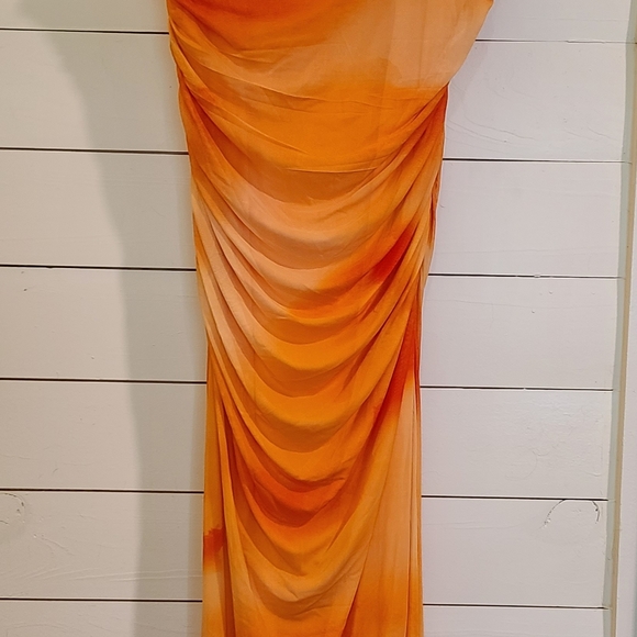 Zara NWT XL Ombre Tulle Midi Dress - Picture 2 of 5